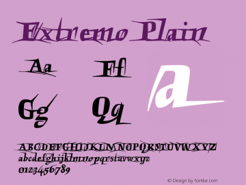 Extremo Plain Version 1.0, Luc as Font Sample