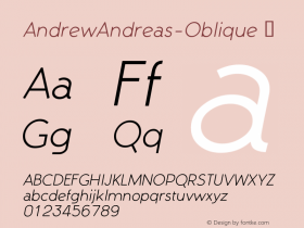 ☞AndrewAndreas-Oblique Version 1.07 2020;com.myfonts.easy.ingrimayne.andrew-andreas.oblique.wfkit2.version.5A8a图片样张