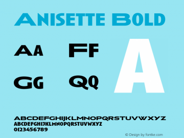 Anisette Bold 001.000图片样张