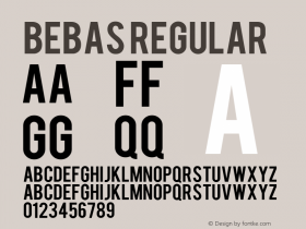 Bebas Regular Bebas versoin1.0图片样张