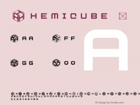 ☞Hemicube Version 1.000;com.myfonts.easy.mawns.hemicube.regular.wfkit2.version.5B1Q图片样张