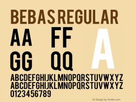 Bebas Regular Bebas versoin1.0图片样张