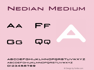 Nedian Medium Version 001.000 Font Sample