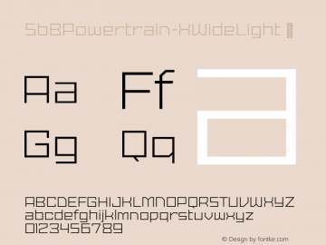 ☞SbB Powertrain Extra Wide Light Version 3.002;hotconv 1.0.109;makeotfexe 2.5.65596;com.myfonts.easy.sketchbook-b.sbb-powertrain.extra-wide-light.wfkit2.version.5Bc9图片样张