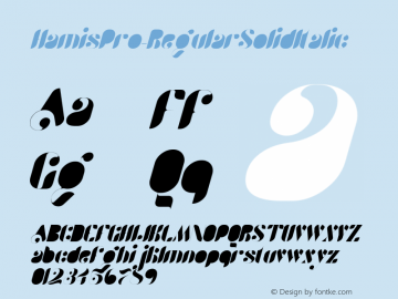 ☞HamisPro-RegularSolidItalic Version 1.000; ttfautohint (v1.5);com.myfonts.easy.fo-da.hamis-pro.regular-solid-italic.wfkit2.version.5BkZ图片样张