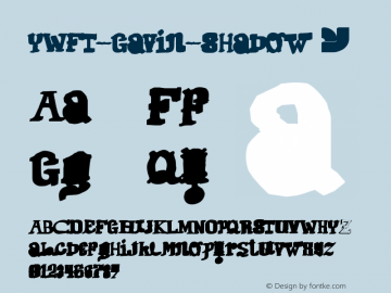 ☞YWFT Gavin Shadow Version 1.000;hotconv 1.0.109;makeotfexe 2.5.65596; ttfautohint (v1.5);com.myfonts.easy.ywft.ywft-gavin.shadow.wfkit2.version.5LLG图片样张