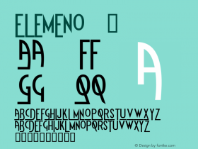 ☞Elemeno Macromedia Fontographer 4.1.5 9/10/02;com.myfonts.easy.elemeno.elemeno.elemeno.wfkit2.version.Fja图片样张