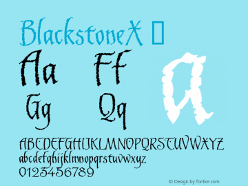 ☞BlackstoneX Macromedia Fontographer 4.1.4 3/23/04; ttfautohint (v1.5);com.myfonts.easy.chriscostello.blackstone.x.wfkit2.version.2cmA图片样张