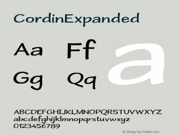 ☞Cordin Expanded Version 1.001 2005; ttfautohint (v1.5);com.myfonts.easy.typotheticals.cordin.expanded.wfkit2.version.2o9G图片样张