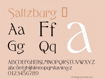 ☞Saltzburg Macromedia Fontographer 4.1.3 4/30/02; ttfautohint (v1.5);com.myfonts.easy.typeart.saltzburg.regular.wfkit2.version.2WNu图片样张