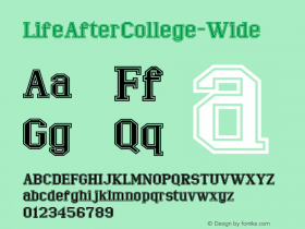 ☞LifeAfterCollege-Wide Version 1.02 2010;com.myfonts.easy.ingrimayne.life-after-college.wider.wfkit2.version.3xQS图片样张