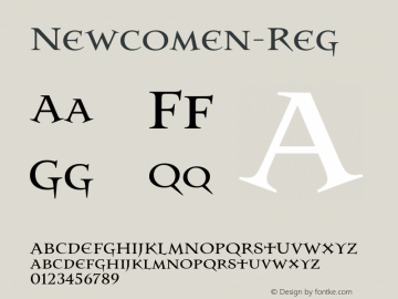 ☞Newcomen Regular Version 2.000;com.myfonts.easy.insigne.newcomen.regular.wfkit2.version.5CbG图片样张