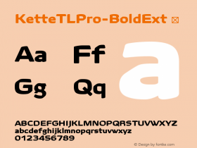 ☞KetteTLPro-BoldExt Version 1.00; 2009; ttfautohint (v1.5);com.myfonts.easy.tilde.kette-pro.ext-bold.wfkit2.version.3kjs图片样张