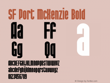 SF Port McKenzie Bold ver 1.0; 1999. Freeware for non-commercial use.图片样张