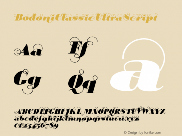 ☞BodoniClassicUltraScript Version 001.000; ttfautohint (v1.5);com.myfonts.easy.wiescherdesign.bodoni-classic-ultra.script.wfkit2.version.3n8J图片样张