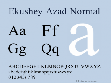 Ekushey Azad Normal 1.0 Font Sample