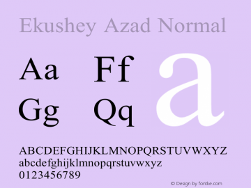 Ekushey Azad Normal 0.0.2图片样张