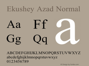 Ekushey Azad Normal 1.0 Font Sample