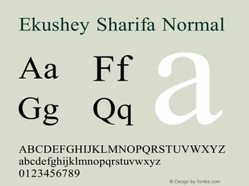 Ekushey Sharifa Normal 0.0.2 Font Sample