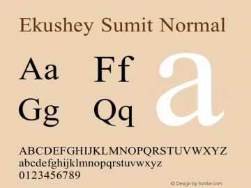Ekushey Sumit Normal 0.0.2 Font Sample