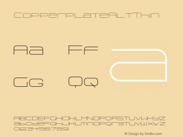 ☞CopperplateAltThin Version 1.000; ttfautohint (v1.5);com.myfonts.easy.wiescherdesign.copperplate-alt.thin.wfkit2.version.3ALs图片样张