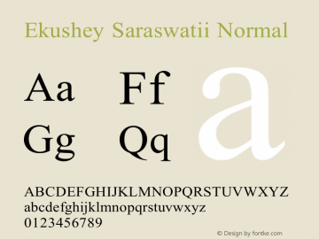 Ekushey Saraswatii Normal 0.0.2 Font Sample