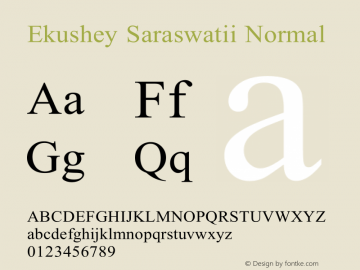 Ekushey Saraswatii Normal 0.0.2图片样张