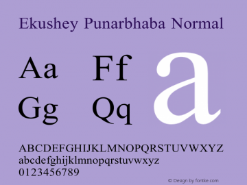 Ekushey Punarbhaba Normal 0.0.2图片样张