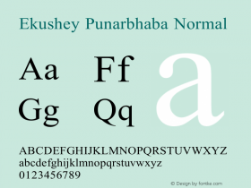 Ekushey Punarbhaba Normal 0.0.2图片样张