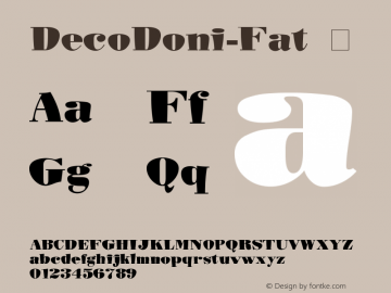 ☞DecoDoni-Fat Version 1.010; ttfautohint (v1.5);com.myfonts.easy.scholtz.deco-doni.fat.wfkit2.version.3EgE图片样张