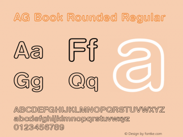 AG Book Rounded Regular Version 001.000图片样张