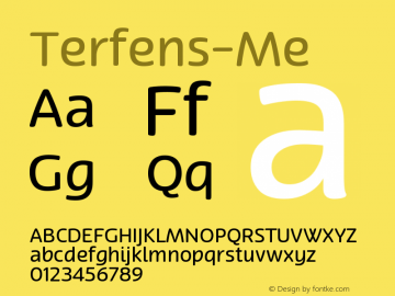 ☞Terfens-Me Version 1.000; ttfautohint (v1.5);com.myfonts.easy.insigne.terfens.medium.wfkit2.version.3Urx图片样张