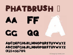 ☞PhatBrush Version 001.000 ; ttfautohint (v1.5);com.myfonts.easy.throndsen.phat-brush.regular.wfkit2.version.3TYW图片样张