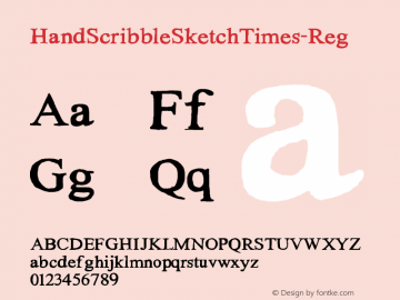 ☞Hand Scribble Sketch Times Reg Version 8.004;FEAKit 1.0; ttfautohint (v1.5);com.myfonts.easy.typographicdesign.hand-scribble-sketch-times.regular.wfkit2.version.5KAV图片样张