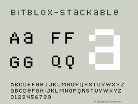 ☞Bitblox-Stackable Version 1.000;com.myfonts.easy.psyops.bitblox.stackable.wfkit2.version.3WVJ图片样张