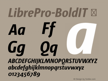 ☞LibrePro-BoldIT Version 1.003; ttfautohint (v1.5);com.myfonts.easy.jha.libre-pro.bold-italic.wfkit2.version.43zB图片样张