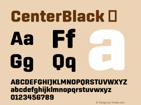 ☞CenterBlack Version 1.100;com.myfonts.easy.signal.center.black.wfkit2.version.44Wg图片样张