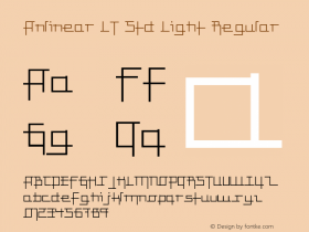 Anlinear LT Std Light Regular Version 1.000;PS 001.000;Core 1.0.38 Font Sample