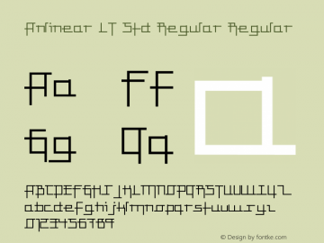 Anlinear LT Std Regular Regular Version 3.001;PS 003.000;hotconv 1.0.38 Font Sample