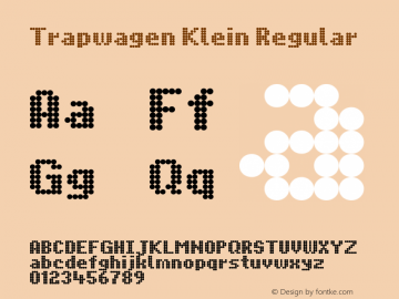 Trapwagen Klein Regular Version 1.0 Font Sample