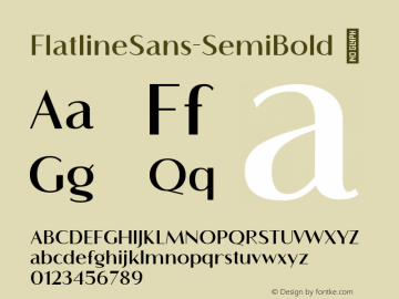 ☞Flatline Sans SemiBold Version 2.000;FEAKit 1.0;com.myfonts.easy.upup-creative.flatline.semi-bold.wfkit2.version.5Hmd图片样张