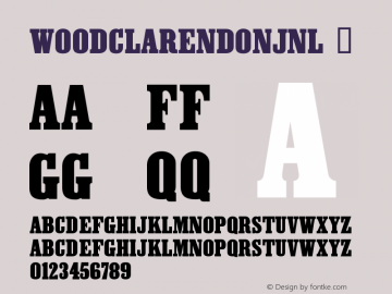 ☞WoodClarendonJNL Version 1.000 - 2020 initial release; ttfautohint (v1.5);com.myfonts.easy.jnlevine.wood-clarendon.regular.wfkit2.version.5w9r图片样张