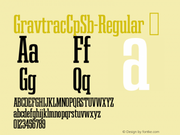 ☞GravtracCpSb-Regular Version 1.000; ttfautohint (v1.5);com.myfonts.easy.typodermic.gravtrac.compressed-semi-bold.wfkit2.version.5Bqn图片样张