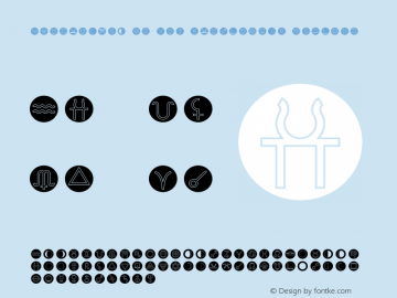 AstrotypeN LT Std DotOutline Regular Version 2.00;2006 Font Sample