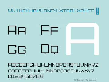 ☞VV The Ruby Sans Extra Exp Reg Version 1.000;hotconv 1.0.109;makeotfexe 2.5.65596; ttfautohint (v1.5);com.myfonts.easy.vintage-voyage-design-supply.the-ruby.sans-extra-exp-reg.wfkit2.version.5Bsv图片样张