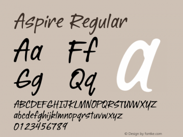 Aspire Regular 001.000 Font Sample