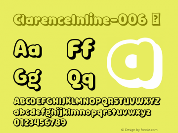 ☞Clarence Inline 006 Version 1.000;hotconv 1.0.109;makeotfexe 2.5.65596; ttfautohint (v1.5);com.myfonts.easy.rodrigotypo.clarence-inline.006.wfkit2.version.5BCg图片样张