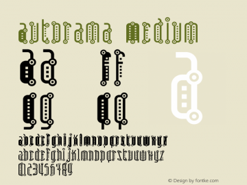 Autorama Medium Version 001.000 Font Sample