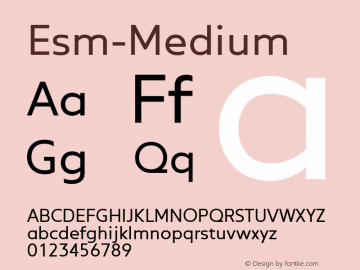 ☞Esm-Medium 1.000;com.myfonts.easy.eugene-bunin.esm.medium.wfkit2.version.5D48图片样张