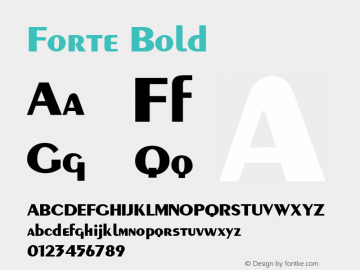 Forte Bold Altsys Fontographer 3.5  17/01/94 Font Sample